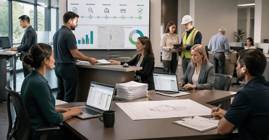 TechForGov streamlines permit workflows from application to approval with connected digital processes.
